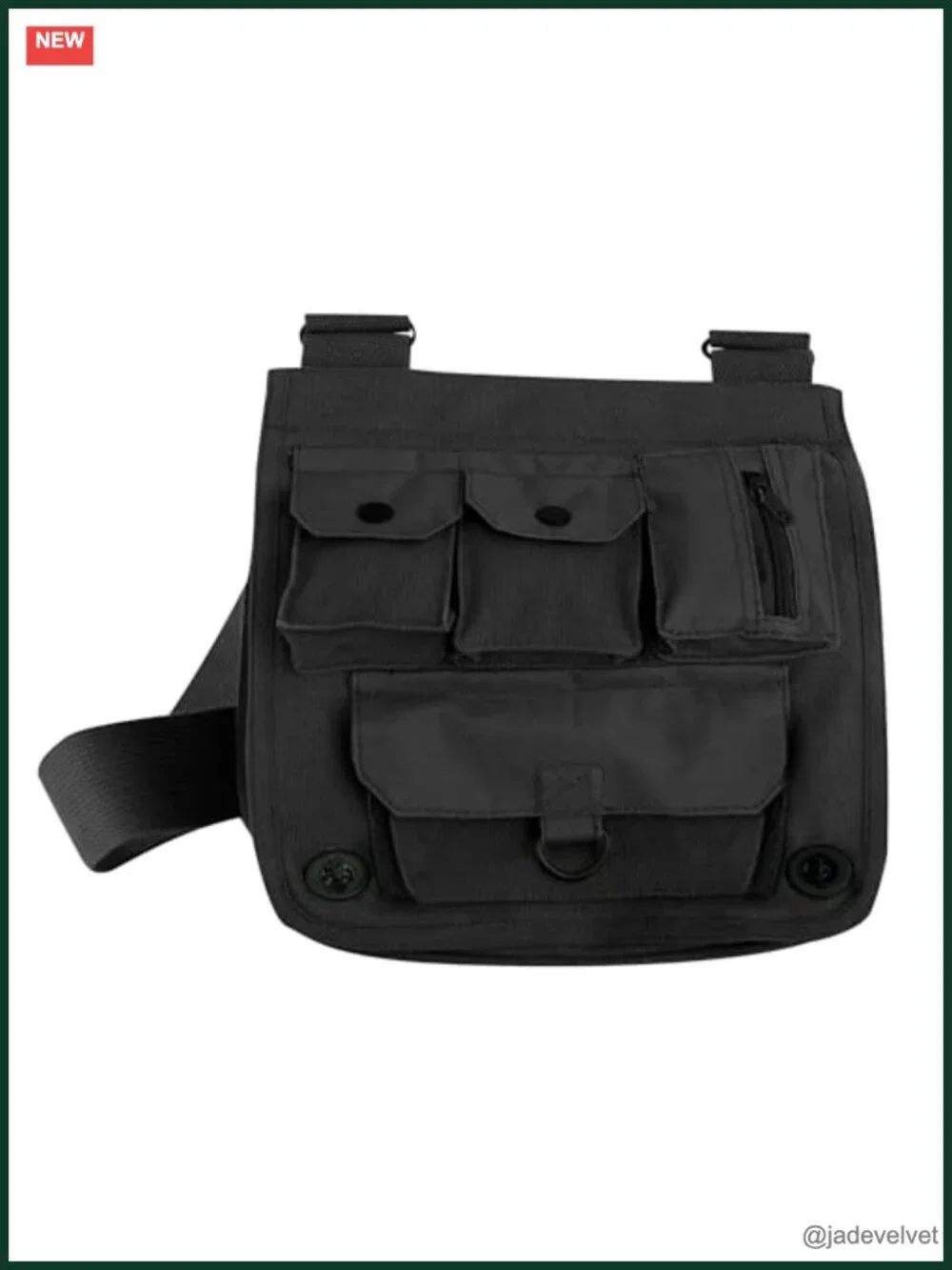 Compact EDC Crossbody Bag with Multi-Compartment